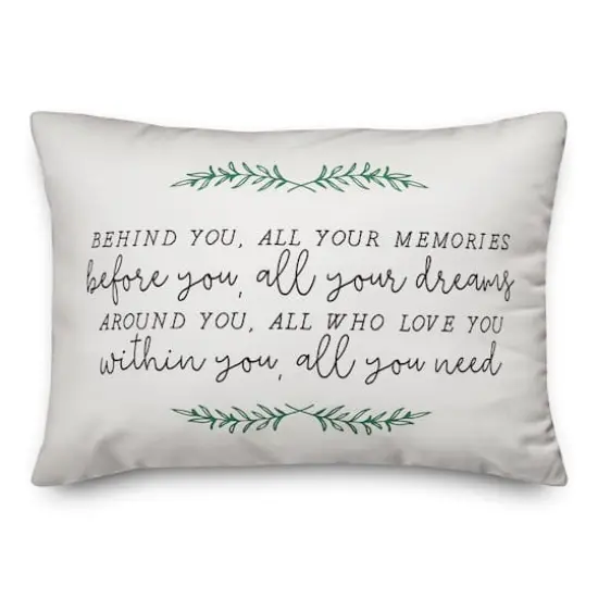 20" x 14" Memories Dreams Love Indoor/Outdoor Pillow {1}