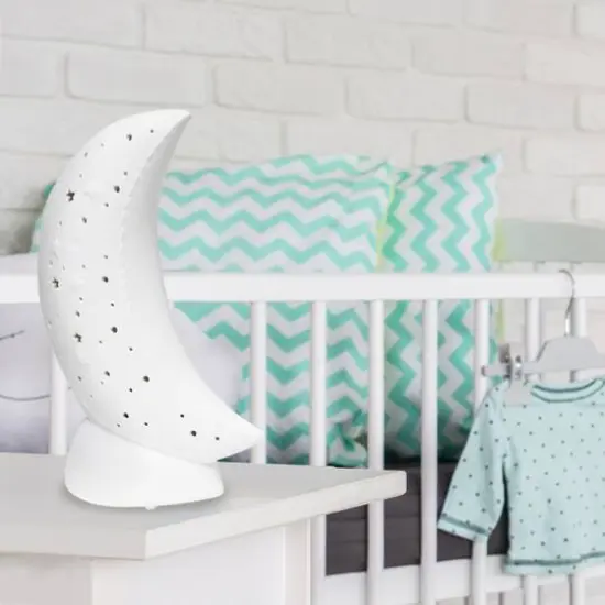 Simple Designs Porcelain Moon Shaped Table Lamp {6}
