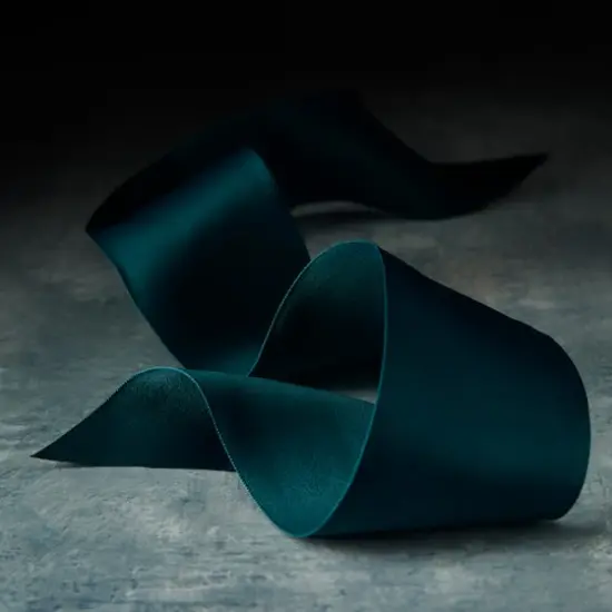 2.5" x 10yd. Satin Wired Ribbon by Celebrate It&reg; Classic Dark Marine Blue {3}