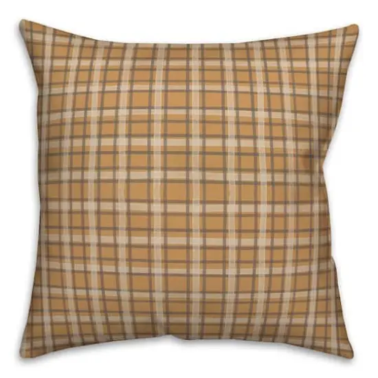 Orange Multi Plaid Throw Pillow {3}