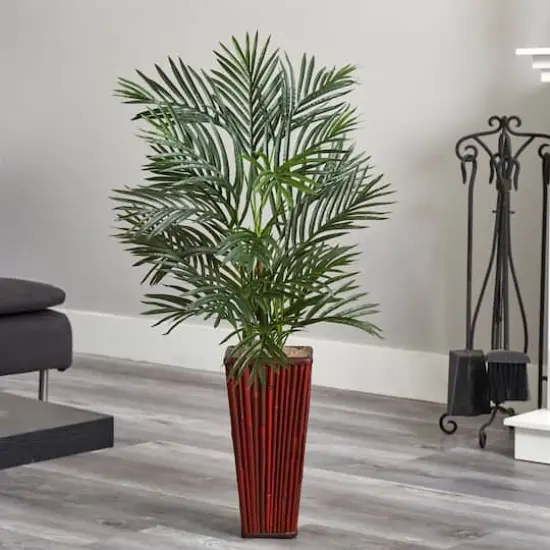 3.5ft. Potted Areca Palm in Bamboo Planter {3}