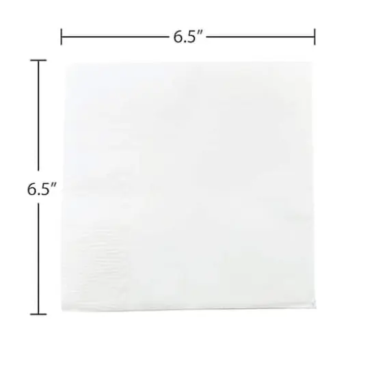 JAM Paper Medium Lunch Napkins, 100ct. White {4}