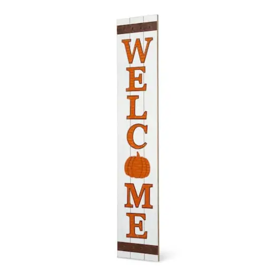 Glitzhome&reg; 42" Fall Wooden Welcome Porch Sign {9}