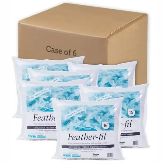 Feather-fil&reg; 6ct. Luxurious Feather & Down Pillow Inserts, 16" x 16" {3}