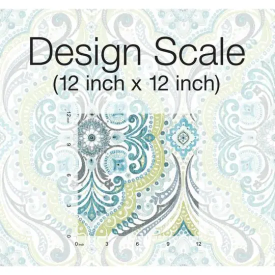 RoomMates Bohemian Damask Peel & Stick Wallpaper Green and Blue {8}