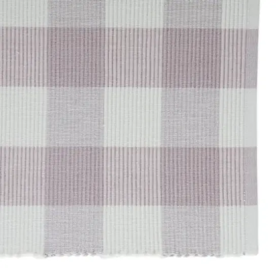 DII&reg; Buffalo Check Ribbed Placemat, 6ct. Dusty Lilac/White {5}