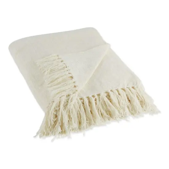 DII&reg; Soft Cream Chenille Throw {1}