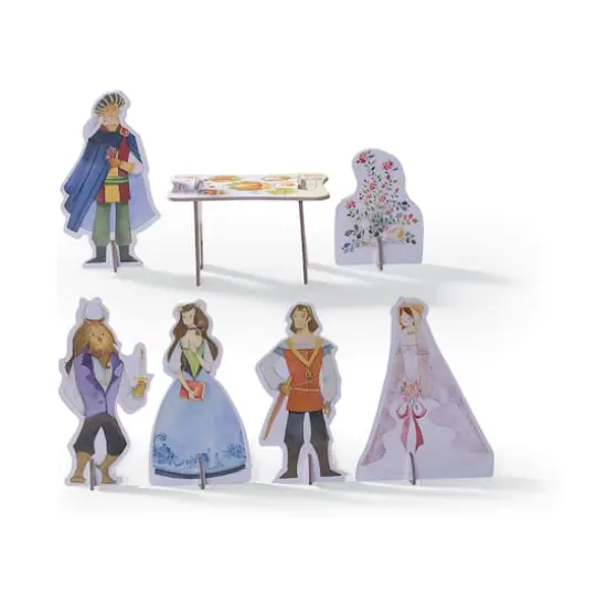 Once Upon a Puzzle - Beauty and the Beast Puzzle + Play Set: 36 Pcs {4}