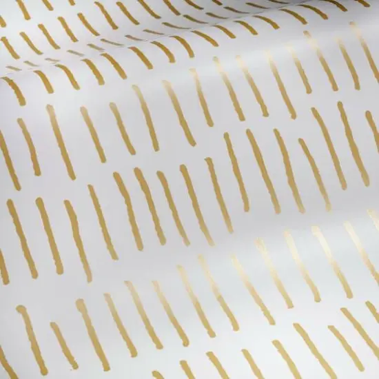 RoomMates Tick Marks Peel & Stick Wallpaper Gold and White {9}