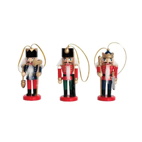Santa's Workshop 3.3" Nutcracker Ornament Set {3}
