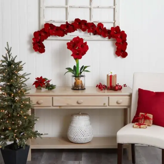 5ft. Red Amaryllis Garland {5}