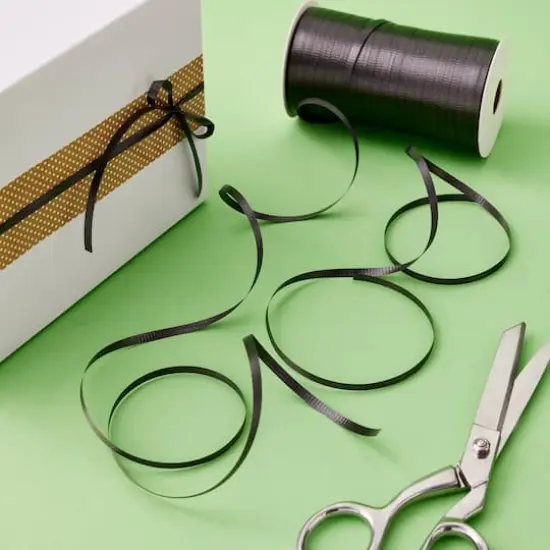 500yd. Textured Curling Ribbon by Celebrate It&trade; Black {3}