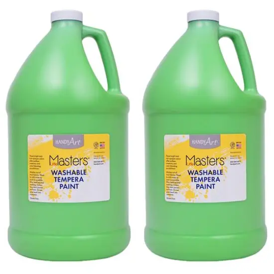 Handy Art® Little Masters® Washable Tempera Paint Gallon, 2ct. Light Green {2}