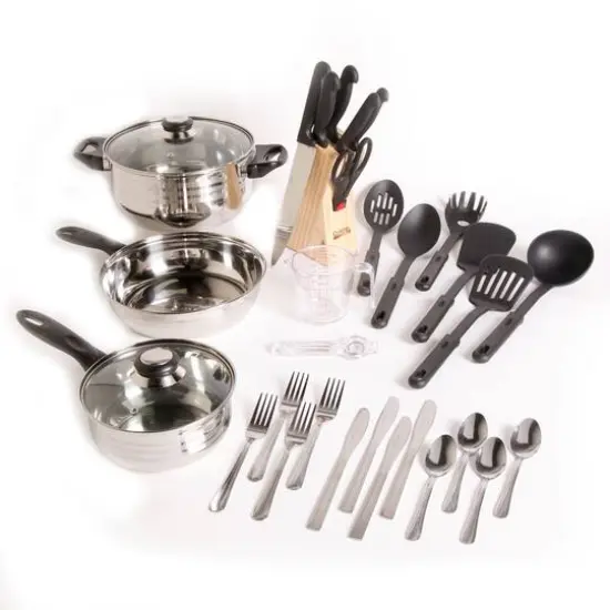 Gibson&reg; Total Kitchen Lybra 32-Piece Cookware Combo Set {1}