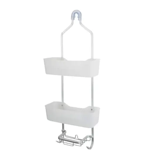 Bath Bliss White Aluminum Shower Caddy {1}