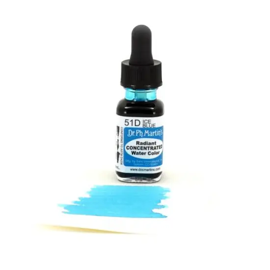 Dr. Ph. Martin's&reg; Radiant Concentrated Watercolor, 0.5oz. 51D Ice Blue {4}