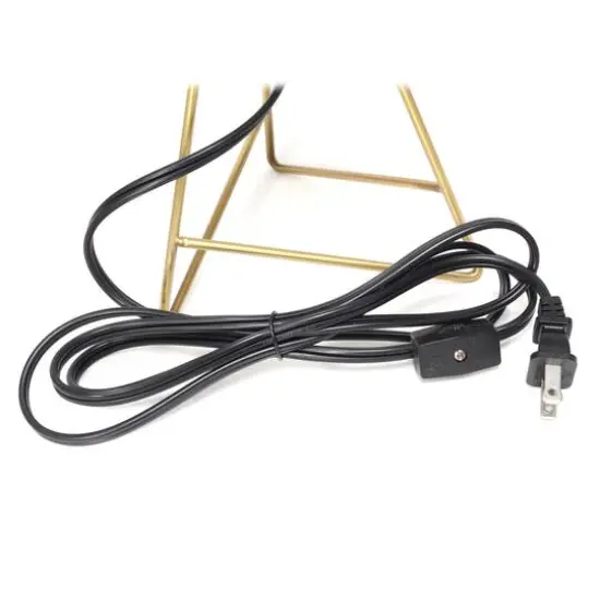 Simple Designs Gold & White Down to the Wire Table Lamp {9}