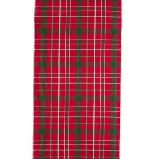 DII&reg; 108" Tartan Holly Plaid Table Runner {5}