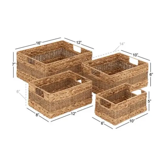 Sea Grass Natural Storage Basket Set {8}
