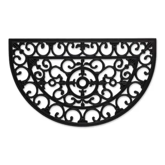 DII&reg; Scroll Half Moon Rubber Doormat {1}
