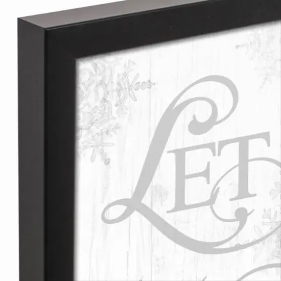 Let It Snowflakes 11x14 Black Framed Canvas {4}