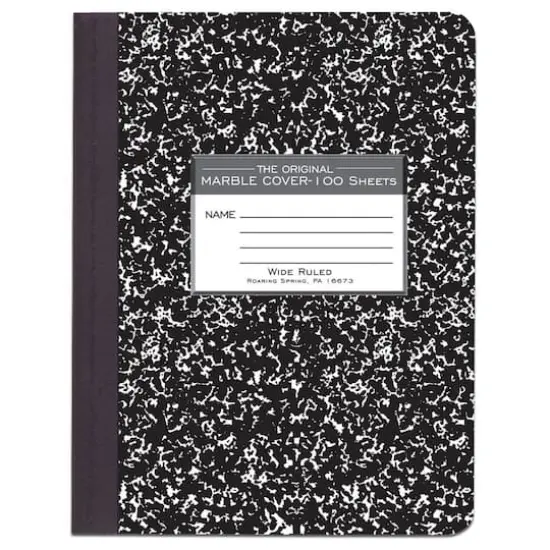 Roaring Spring Marble Composition Black Book, 6ct.  {1}