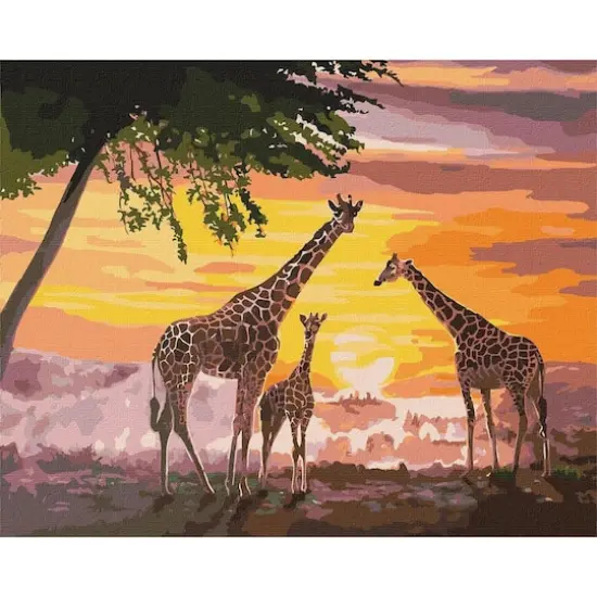A Family of Giraffes Painting by Numbers Kit {1}