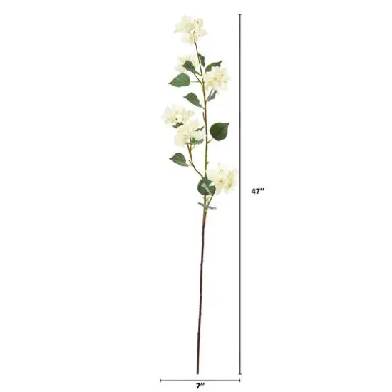47'' Bougainvillea Artificial Flower Spray, 4ct. Cream {4}