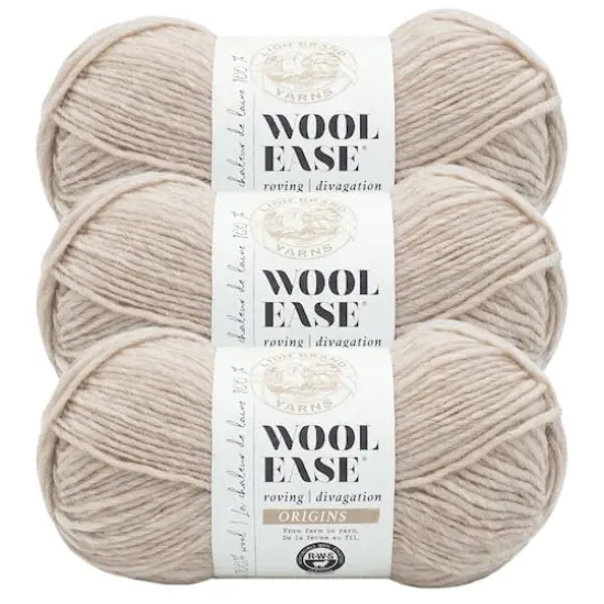 3 Pack Lion Brand&reg; Wool-Ease&reg; Roving Origins Yarn Latte {1}