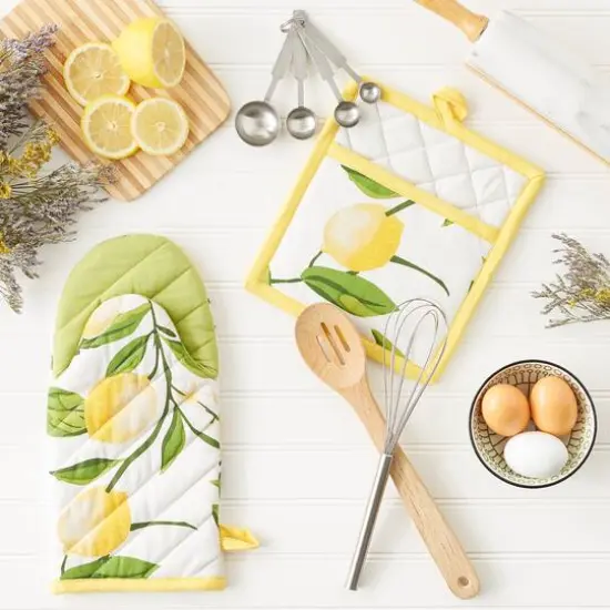 Lemon Bliss Print Kitchen Set {5}