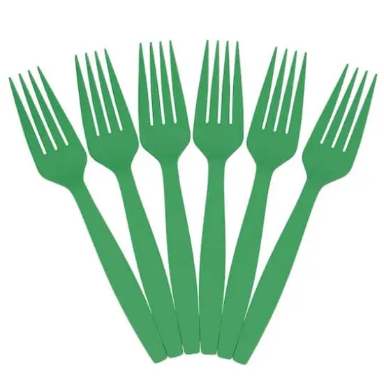 JAM Paper Premium Plastic Forks, 100ct. Green {1}