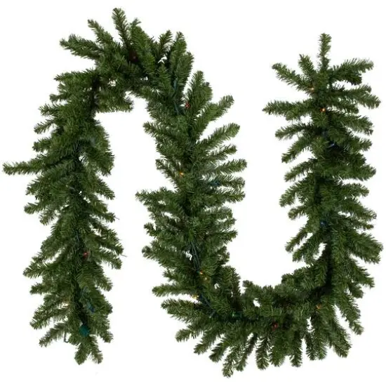 9ft. Pre-Lit Canadian Pine Christmas Garland {6}