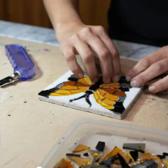 Oceanside Compatible&trade; Small Transparent Mosaic Stained Glass Squares, 8oz. {6}