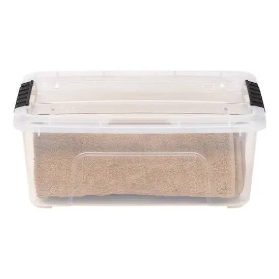 IRIS&reg; 13.5qt. Buckled Clear Boxes with Clear Buckle Lids, 6ct. {27}