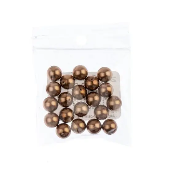 Preciosa Maxima 8mm Glass Nacre Pearls, 20ct. Bronze {3}