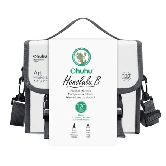 Ohuhu&reg; Honolulu Series B 120 Color Basic Alcohol Markers {1}