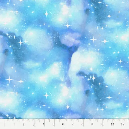 Fabric Editions Blue Starry Night Cotton Fabric {3}