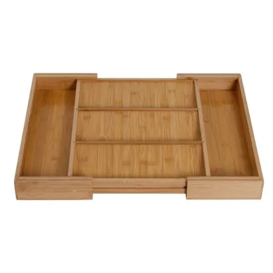 Honey Can Do Natural Adjustable Bamboo Drawer Organizer {8}