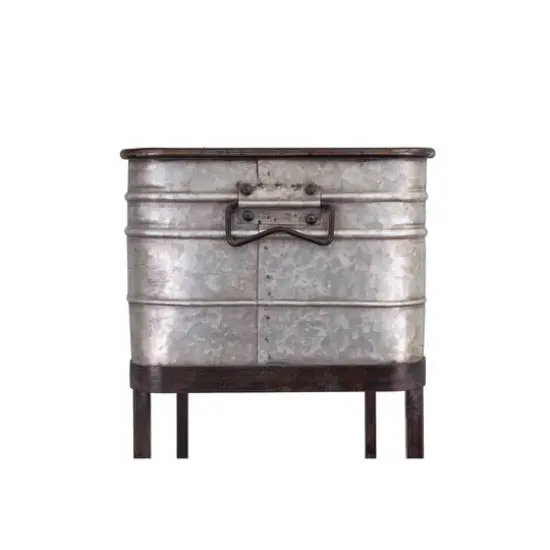 Hello Honey® 34" Metal Bucket & Planter on Stand with Casters {6}
