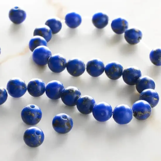 Sapphire Reconstituted Lapis Round Beads, 6mm by Bead Landing&trade; {3}