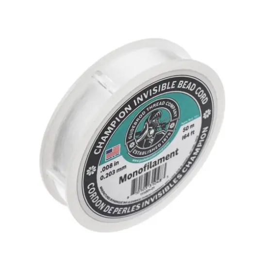 Gudebrod 0.008" x 164ft. Monofilament Champion Invisible Bead Cord {3}