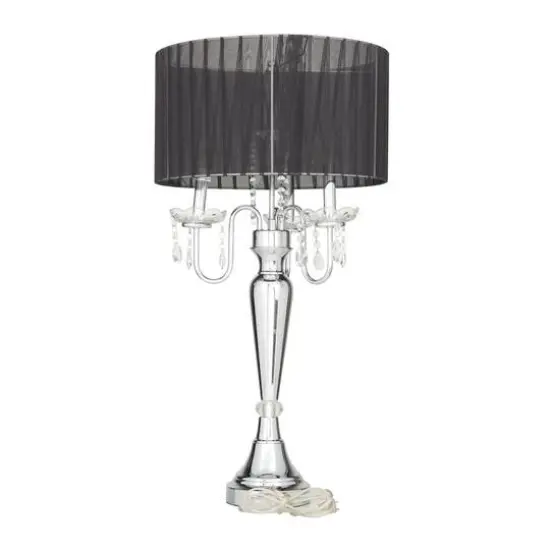 Silver Metal Table Lamp 16" x 16" x 31" {8}