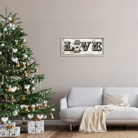Stupell Industries Holiday Patterned Love Gnome Framed Giclee Art Gray {3}