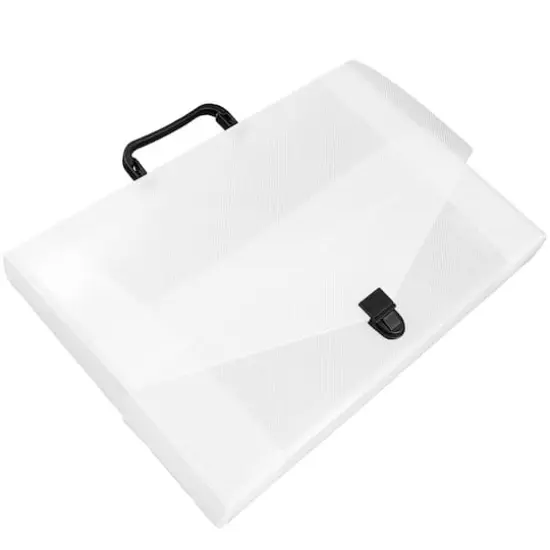 JAM Paper Clear Grid 10" x 15" Plastic Portfolio Briefcase {4}