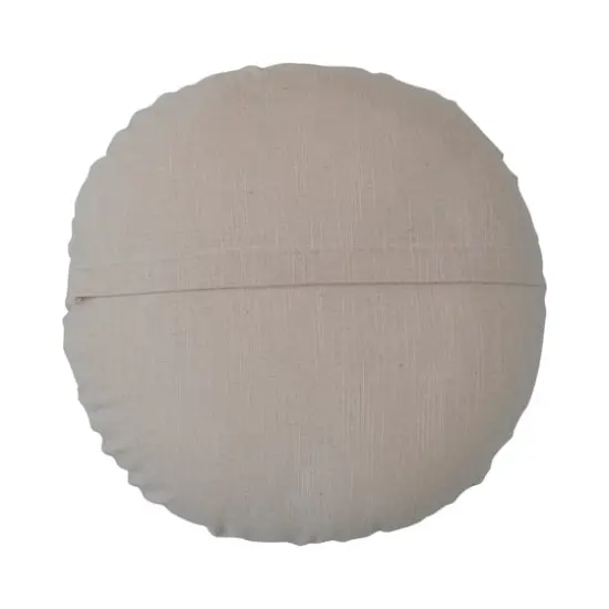 Hello Honey® 16" Happy Holidays Embroidery Round Cotton Slub Pillow {4}