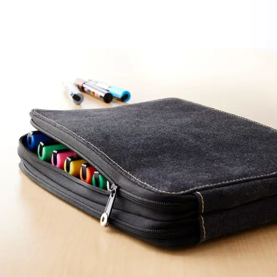 Speedball&reg; Global Art Black 120 Slot Pencil Case {3}