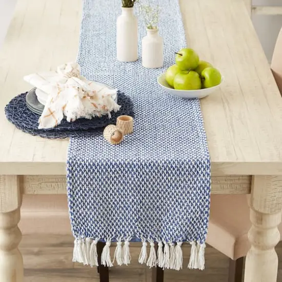 DII&reg; 72" Woven Table Runner Nautical Blue {5}