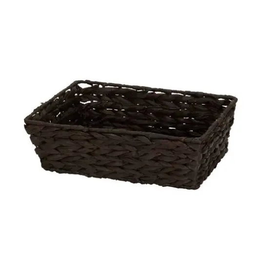 Household Essentials Dark Brown Wicker Storage Basket Set {10}