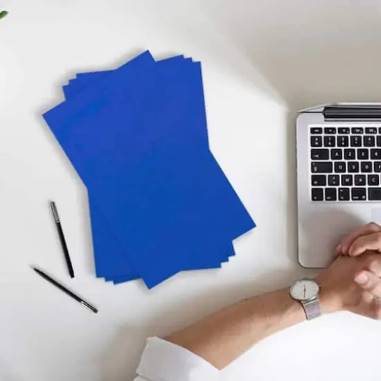 JAM Paper Bright 11" x 17" Tabloid Cardstock, 50 Sheets Presidential Blue {5}