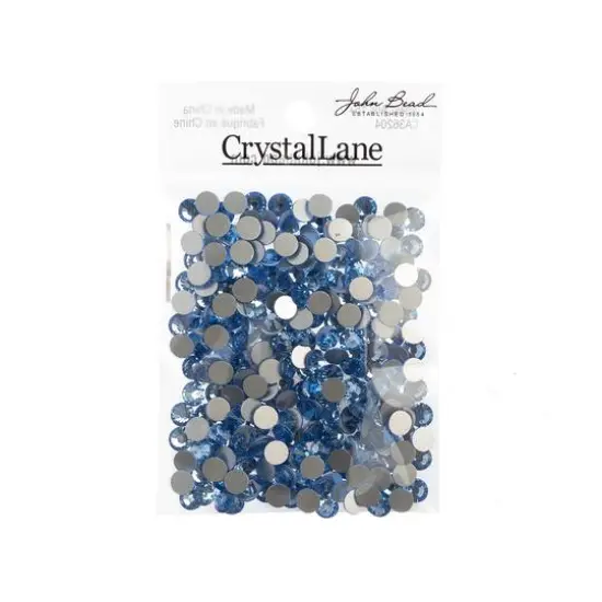 John Bead Crystal Lane SS30 Glass Round Flatback Rhinestones, 288ct. Light Blue {4}